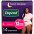 Depend Night Defense Women's Adult Postpartum Incontinence Underwear, L