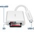 Insignia USB-C-to-SD/MicroSD Dual-Slot Card Reader - White