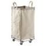 The Container Store 14" x 14" x 28" Natural & Grey Steele Canvas Squared Sorting Hamper
