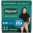 Depend Fresh Protection Men's Adult Incontinence Underwear, S/M, Grey
