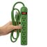 Five Below 6-Outlet Power Strip, Large - Green
