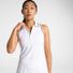 CALIA Women's Golf Fashion Sleeveless Polo, L - Pure White