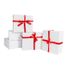 Holiday Time Christmas Paper Gift Box Set, 8.25 x 7 x 3.5 in - White