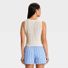 A New Day Women's Crewneck Drop Needle Pullover Sweater Tank, XS - Cream