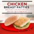 Banquet Chicken Breast Patties, Frozen Meal