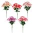 Floral Garden Assorted Artificial 6-Stem Tea Roses