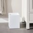 The Container Store Lacquer Wastebasket, 7-1/2 x 10 in - White