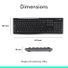 Logitech Keyboard and Mouse Combo, Wireless, Full-Size