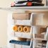 The Container Store 11" x 10-7/8" x 5" Clear Wide Stackable Plastic Utility Bin