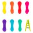 Kikkerland Design Rainbow Bag Clips Set