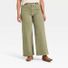 Universal Thread Women's High-Rise Sailor Wide Leg Ankle Jeans, 10 Long - Green