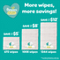 Pampers Baby Wipes Sensitive Perfume Free 4X Pop-Top Packs