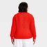 A New Day Women's Long Sleeve Round Neck Tape Yarn Pullover Sweater, 1X - Red