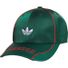adidas Women's Satin Terrace Hat, One Size - Team Dark Green/Better Scarlet/White