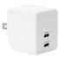 Five Below 20W Power Delivery Dual USB-C Charger, Large - White