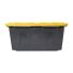 Commander 27 Gallon Black Tote with Standard Snap Lid