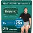 Depend Fresh Protection Men's Adult Incontinence Underwear, XL, Grey