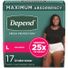 Depend Fresh Protection Women's Adult Incontinence Underwear, L, Blush