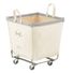 Square Steele Canvas Laundry Cart - Natural & Grey - 18" sq. x 20-1/4" h