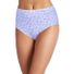 JOCKEY Women's 100% Cotton Plus Size Elance Brief Underwear Briefs - Midnight Iris, Bouquet Bloom & Frothy Blue