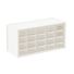 14-7/8" x 6-1/8" x 7-3/8" h White & Clear 20 Drawer Small Stackable Craft Organizer