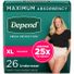 Depend Fresh Protection Women's Adult Incontinence Underwear, XL, Blush