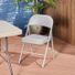 COSCO Gray Standard Indoor Folding Chair With Padded Seat