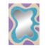 Room 2 Room Trendy Tufted Swirl Wall Mirror, 9.65 x 12 Inch - Blue & Purple