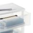 Iris Plastic 3 Drawer Wide Storage Drawer Cart with 4 Caster Wheels for Home, 15 3/4 x 21 1/2 x 26 in - White
