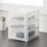The Container Store 3-Drawer Shimo Small Stacking Organizer - Translucent - 7-5/8" x 10-3/8" x 10-3/8" h