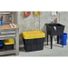 Commander 27 Gallon Black Tote with Standard Snap Lid