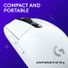 Logitech G305 LIghtspeed Wireless Optical 6 Programmable Button Gaming Mouse with 12,000 DPI HERO Sensor - White