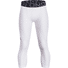 Under Armour Boys' HeatGear 3/4 Leggings - 100-White & Black - L