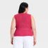 A New Day Women's Crewneck Drop Needle Pullover Sweater Tank, 2X - Red