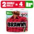 BRAWNY Tear-A-Square Paper Towels, 2 Double Rolls