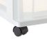 Iris Plastic 3 Drawer Wide Storage Drawer Cart with 4 Caster Wheels for Home, 15 3/4 x 21 1/2 x 26 in - White