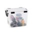 Iris 103 Quart Weathertight Tote With Wheels - Clear - 17-3/4" x 23-5/8" x 18-3/4"