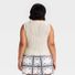 A New Day Women's Crewneck Drop Needle Pullover Sweater Tank, XXL - Cream