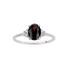 Primrose Sterling Silver Red & White Cubic Zirconia Ring