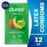 DUREX® Durex Tropical Condoms, Natural Rubber Latex Condoms for Men, Close Fit, FSA & HSA Eligible, Exciting Flavors, 12 Count (Packaging May Vary)