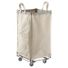 The Container Store 14" x 14" x 28" Natural & Grey Steele Canvas Squared Sorting Hamper