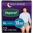 Depend Night Defense Adult Incontinence Underwear for Men, Overnight, XL, Grey