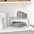 The Container Store Single Corner Shelf - Chrome - 10" Sq. x 5-1/2" H