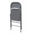 COSCO Gray Indoor Standard Folding Chair With Solid Seat