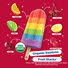 JonnyPops Organic, Rainbow Fruit Stacks, Frozen Pops