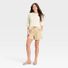 A New Day Women's Long Sleeve Round Neck Tape Yarn Pullover Sweater, XS - Cream