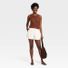 A New Day Women's Crewneck Drop Needle Pullover Sweater Tank, L - Brown