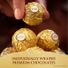 Ferrero Rocher Premium Gourmet Milk Chocolate Hazelnut, Individually Wrapped Candy for Gifting, 3 Count, 1.3 oz