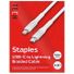 Staples TECH Lightning to USB-C Charging Cable - White