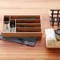 12" x 17-3/4" x 2-1/2" h 6-Section Acacia Flatware Organizer